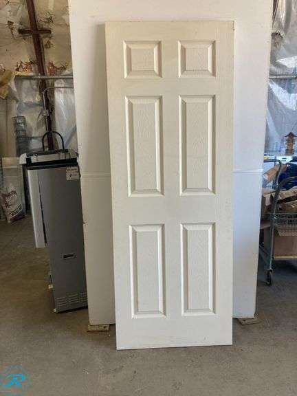(1) Interior Door White 6-Panel Left Hand InSwing 30" x 80" (Some minor Scratches see Photos) (total of 1 Door) - Roller Auctions