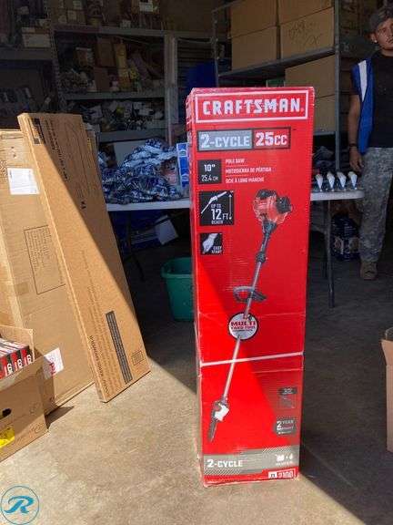 (1) New- CRAFTSMAN P2100 10-in 25-cc 2-cycle Gas Pole Saw (Total of 1) - Roller Auctions