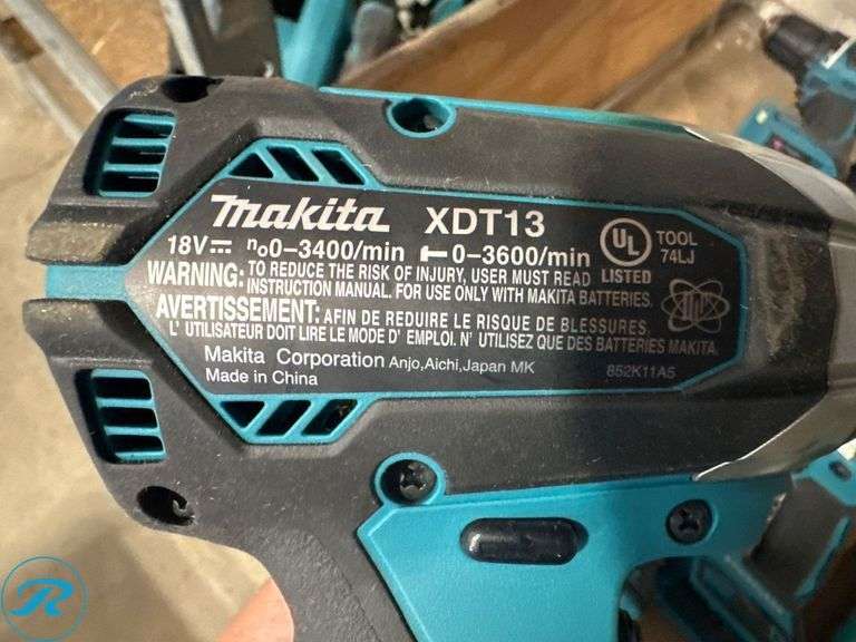 Makita XDT13 Impact Driver and XFD10 Drill with Bag, 18V - Roller Auctions