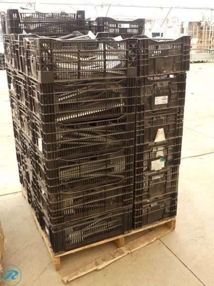 (2) Pallets of Plastic Crates, Information Stakes, Plant Clips, and Cap N Grow Accessories - Roller Auctions
