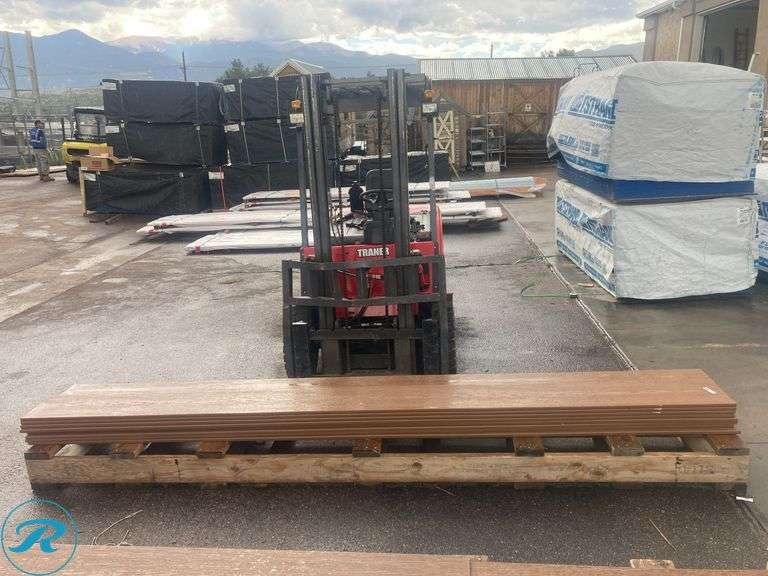 (15) New- (8) Fiberon Good Life 3/4" x 11.75" x 12ft Cabin Square composite Deckboard (7) Fiberon Good Life 3/4" x 7.25" x 12ft Cabin Square Riser - Roller Auctions