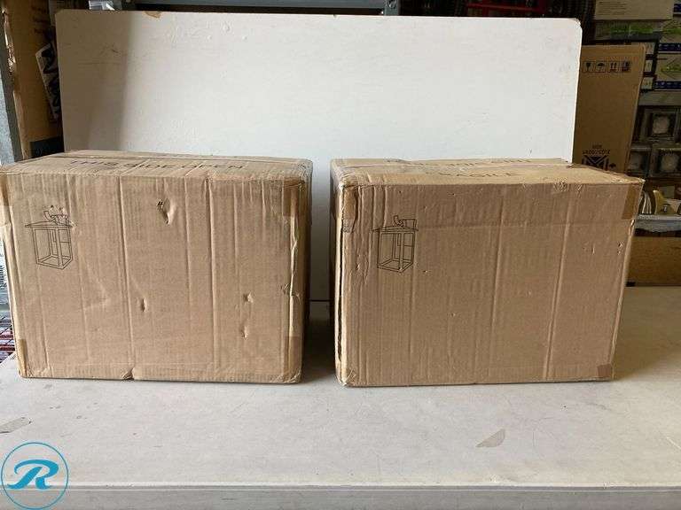 (4) New- LNC Sabrina 1 -Light 12-in H Matte Black Hardwired Outdoor Wall Light (Total of 4) - Roller Auctions