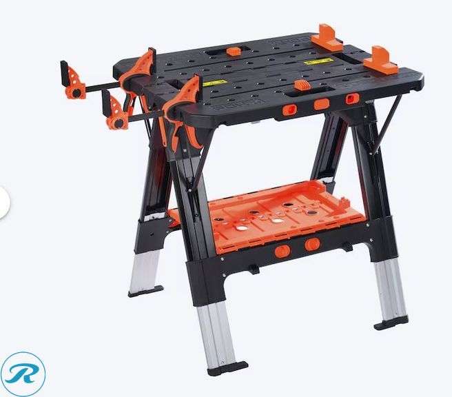 Pony: E-Z Clamp Heavy Duty Folding Work Table- New/ Open Box