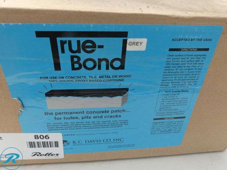Box of True-Bond Epoxy-Based Concrete Patch, Grey - Roller Auctions