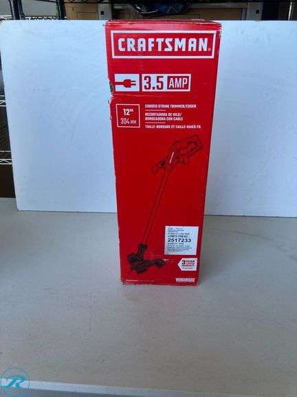 (1) new- CRAFTSMAN 12-in Straight Shaft Corded Electric String Trimmer (box has minor damage but product is perfect see photos) - Roller Auctions