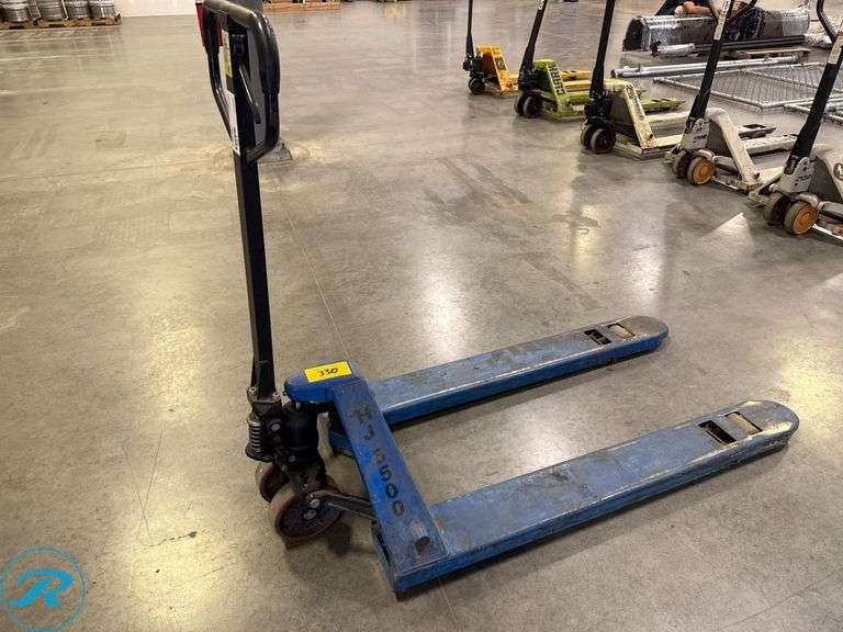 Blue Manual Pallet Jack, 5500 lbs Capacity