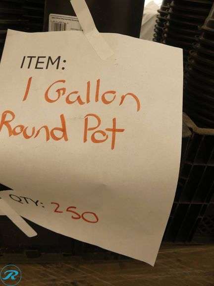 (3) Pallets of 1-Gallon Round Pots and Trays - Roller Auctions