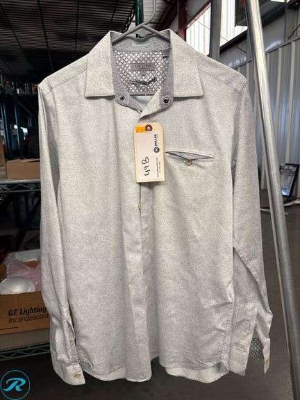 Ted Baker London Men’s Patterned Long-Sleeve Button-Up Shirt