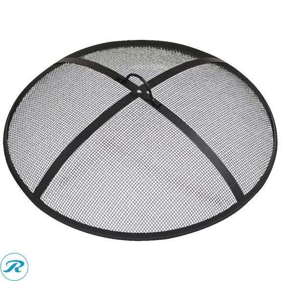 (1) New- Sunnydaze Decor 40-in Black Steel Fire Pit Spark screen - Roller Auctions