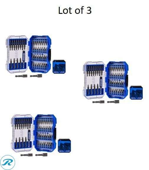 (6) New- (3) Kobalt Screwdriver bit set 65 pc (3) Kobalt Screwdriver bit set 106 pc - Roller Auctions