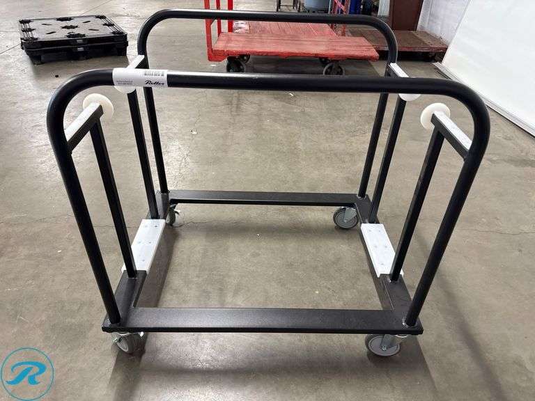 Metal Material Handling Cart with Casters - Roller Auctions