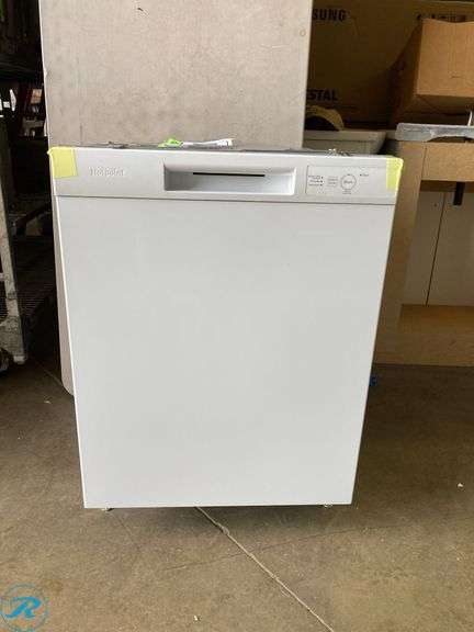 (1) New- Hotpoint 24-in Front Control Built-in Dishwasher ( White ) , 60-Decibel Standard Sound Level - Roller Auctions
