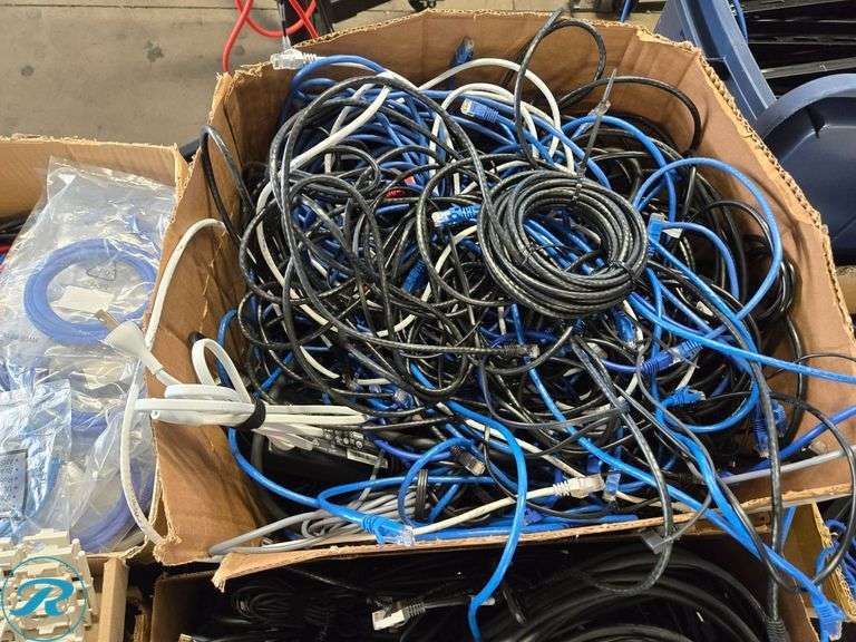 Ethernet, Power, and Data Cables with Components - Roller Auctions