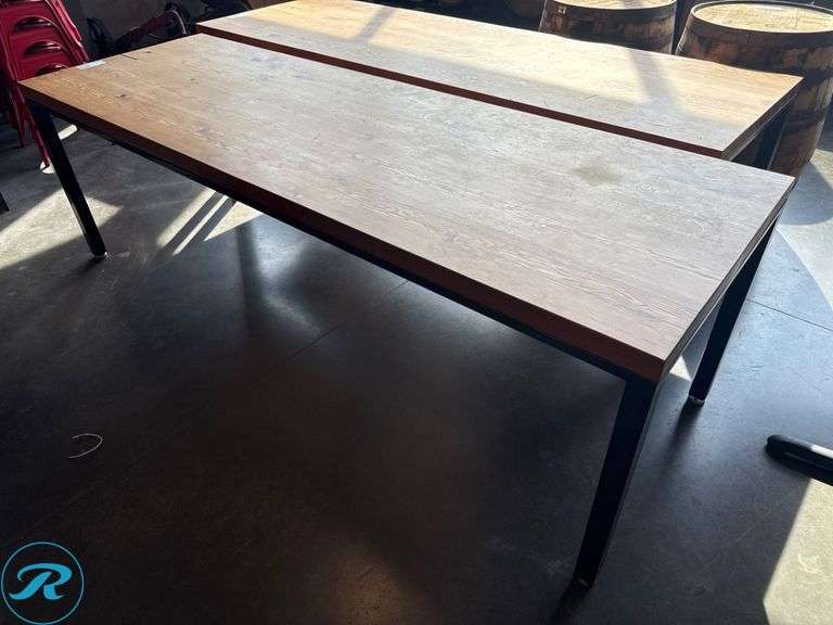 Wood and Metal Dining Table, 32” x 96” - Roller Auctions