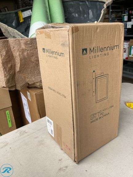(1) New- Millennium Lighting Wheatland 1 -Light 17.5-in H Black Hardwired Dark Sky Outdoor Wall Light (Total of 1 Light) - Roller Auctions