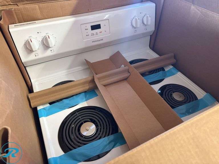 New Frigidaire FCRC3005AWA Electric Range With Coil Burners - Roller Auctions