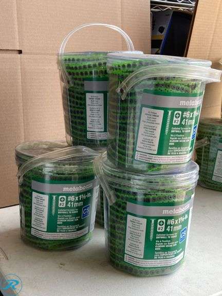 (5) New- Metabo HPT #6 x 1-5/8-in Collated Bugle Coarse Thread Drywall Screws (total of 5) - Roller Auctions