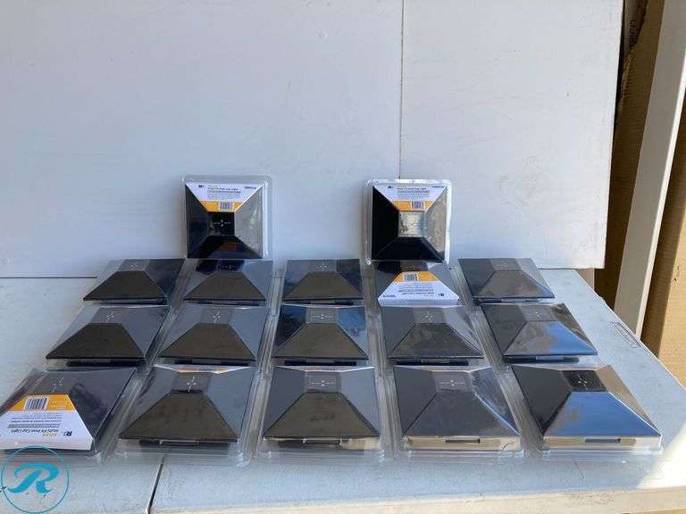 (17) New - RELIABILT Solar 4-in x 4-in Black LED Outdoor Post cap light (total of 17) - Roller Auctions