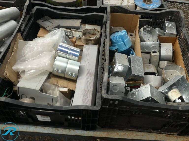 (21) Trays of Assorted Electrical and Hardware Components - Roller Auctions