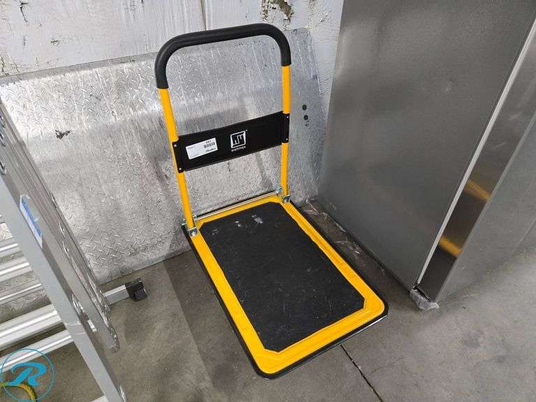 Wellmax Foldable Platform Hand Truck with Yellow Frame - Roller Auctions