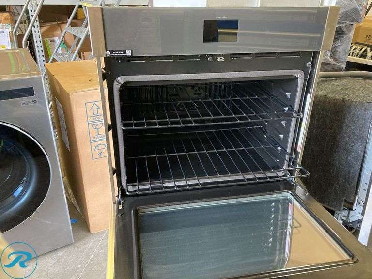 (1) New Open Box- GE Profile 30 inch Smart Compatible Double Electric Wall Oven with Air Fry Self + Steam Cleaning ( Stainless Steel ) - Roller Auctions