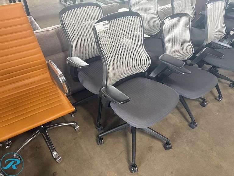 (2) Knoll ReGeneration Flex Back Task Chairs With Hard Casters - Roller Auctions