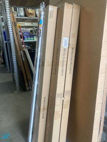 (60) New- Rain or Shine 5.75" Metal House Flag Pole - Roller Auctions