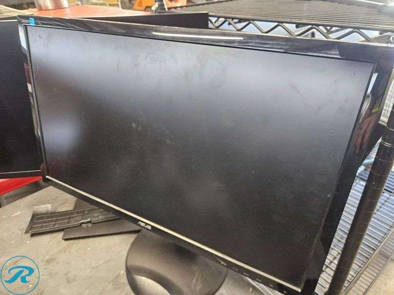 (3) Computer Monitors on Stands - Roller Auctions
