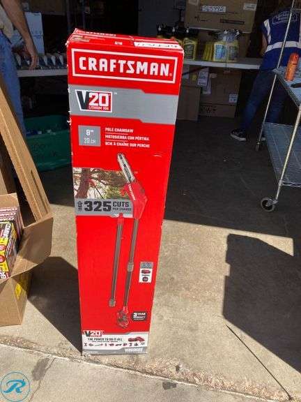 (1) New- CRAFTSMAN V20 20-volt max 8.0-in 4 Ah Battery Pole Saw Battery Included , Charger Included (Total of 1) - Roller Auctions