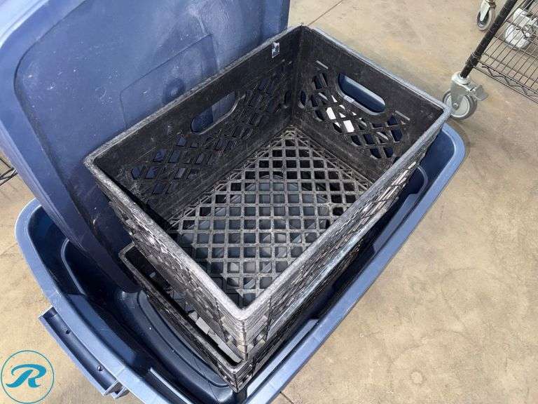 (2) Totes and (2) Milk Crates - Roller Auctions