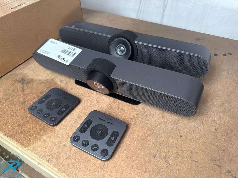 (2) Logitech Meetup Camera and Speakerphone Units with Controllers - Roller Auctions