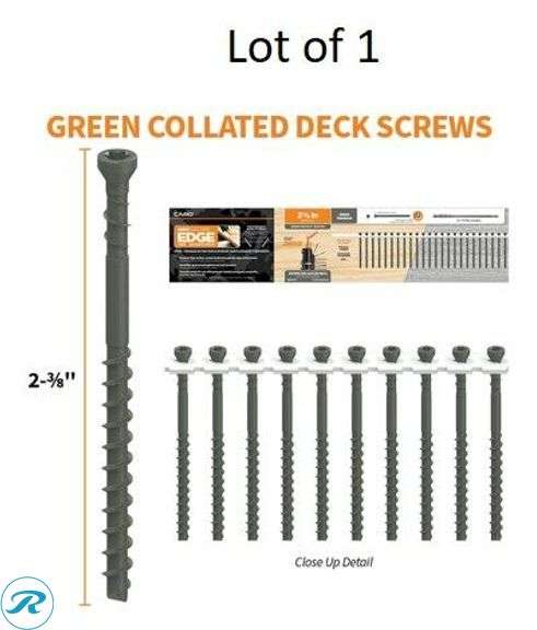 (2) New- (1) CAMO Drive Collated Stand-up Deck Fastening Handheld drill guide (1) CAMO #7 x 2-3/8-in Wood to wood Deck Screws ( 1000 -Per Box ) (Total of 2 items) - Roller Auctions