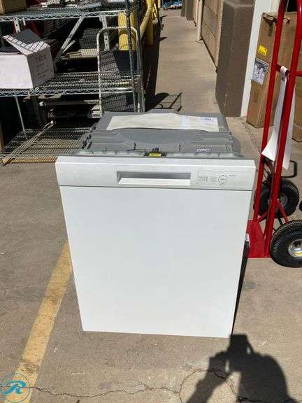 (1) New Out of Box- Hotpoint 24-in Front Control Built-in Dishwasher ( White ) , 60-Decibel Standard Sound Level (some minor scratches see photos) - Roller Auctions