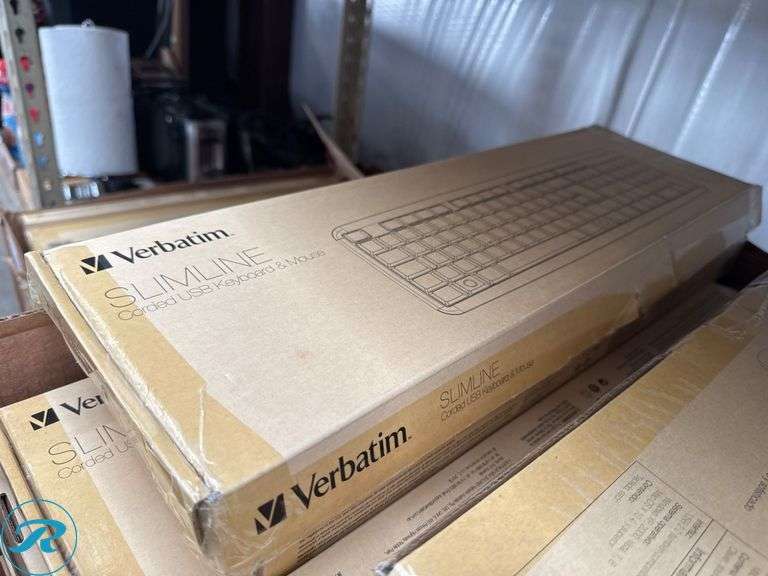 (22) Verbatim Slimline Wired Keyboards with Mouse - Roller Auctions