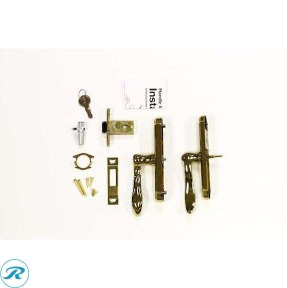(2) New- LARSON Gold Lockable Storm door Replacement Handleset (Total of 2) - Roller Auctions