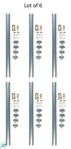 (11) New- (6) National Hardware 48.0-in Bi-pass door Sliding Closet Door Track kit (5) National Hardware 14-Piece Bifold Closet Door Hardware Kit fits 48-in Door Opening (Total of 11 items) - Roller Auctions