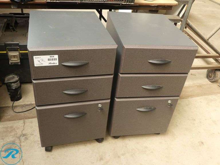 (2) Mobile 3-Drawer Filing Cabinets - Roller Auctions