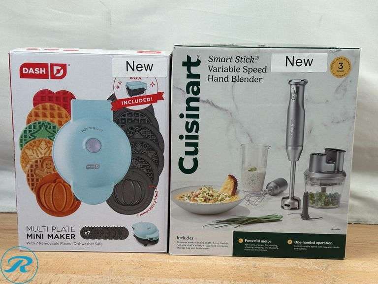 Dash: Multimaker, Blue- New; Cuisinart: Smart Stick Hand Blender- New