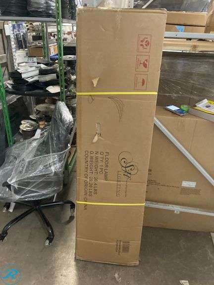(1) New- ORE International 84-in Brass Multi-head Floor Lamp with Metal Shade (Total of 1) - Roller Auctions
