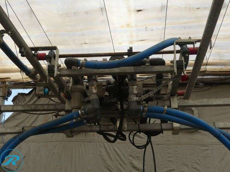 GTI Common Sense Greenhouse 30′ Boom Irrigation System, 120′ Travel Rail, 100′ On-Rail Hose - Roller Auctions