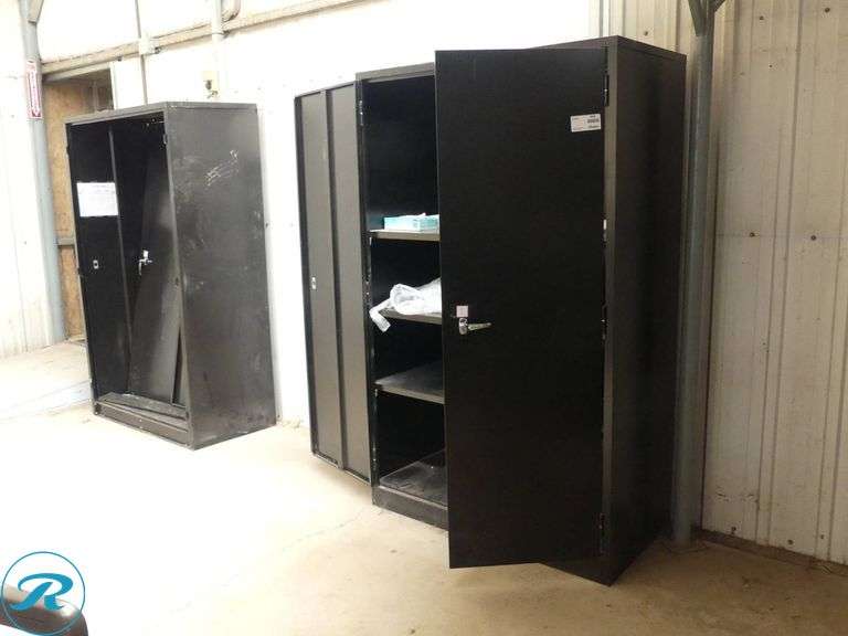 (2) Metal Storage Cabinets (1 Missing Doors) - Roller Auctions