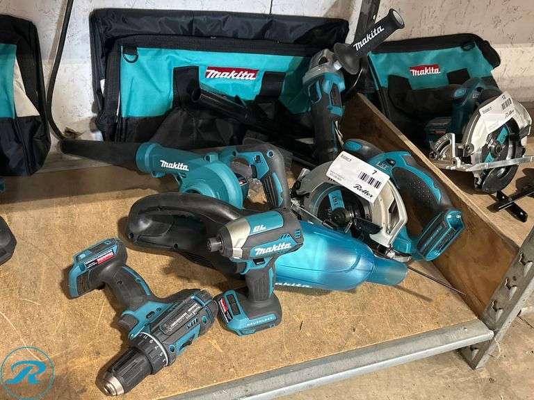 (6) Makita 18V Power Tools With Bag