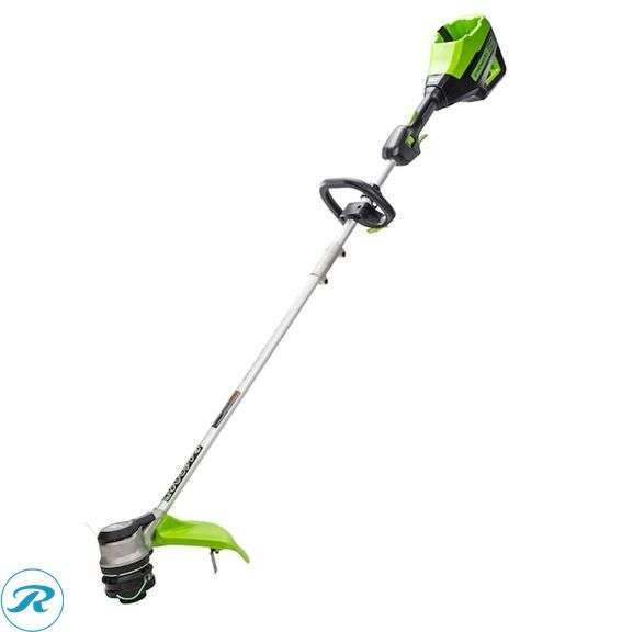 (1) New- Greenworks Pro 80-volt max 16-in Straight Shaft Attachment Capable Battery String Trimmer (total of 1) - Roller Auctions