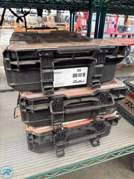 (3) Rigid Pro Organizer Cases with Transparent Lids