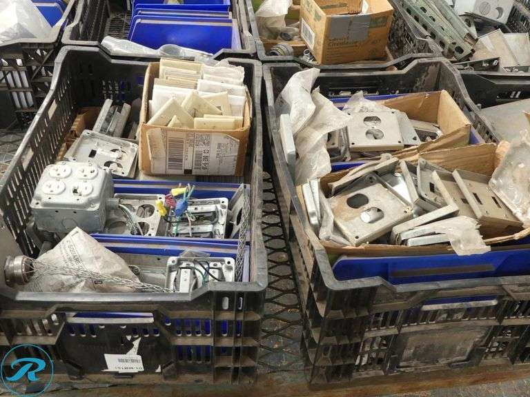 (21) Trays of Assorted Electrical and Plumbing Components - Roller Auctions