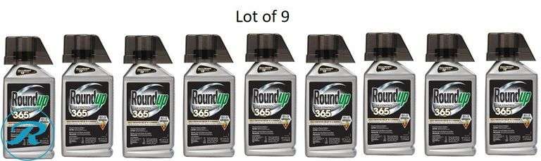 (18) New- (4) ORTHO GroundClear Year Long 1.33 -Gallon Ready to Use Pre-Emergent Weed and Grass Killer (4) Spectracide Extended Control Flip Go 64 -fl oz Ready to Use Pre-Emergent Weed and Grass Killer (9) Roundup Max Control 365 32 -oz Concentrate Pre-Emergent Weed and Grass Killer (1) Roundup Super 1 -Gallon Concentrate Weed and grass killer (Total of 18 items) (More $800 retail price) - Roller Auctions
