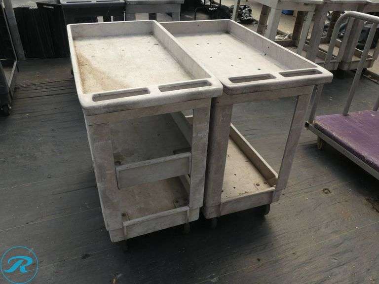 (2) Utility Carts, 2-Tier and 3-Tier - Roller Auctions