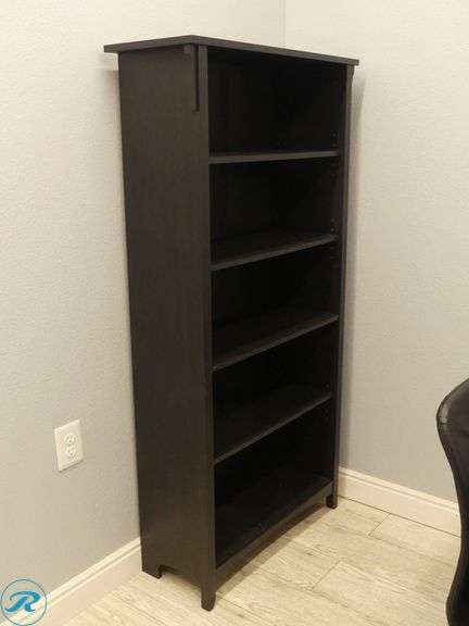 Double Pedestal Desk With Office Chair and Bookcase - Roller Auctions