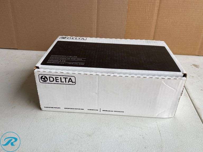 (1) New- Delta Nicoli Matte Black 1-handle Multi-function 6-in Round Bathtub and shower Faucet with Valve (total of 1) - Roller Auctions