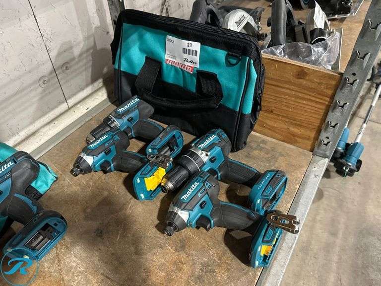 (2) Makita XDT Impact Drivers, XFD10 Drill and XFD10 Drill With Bag, 18V